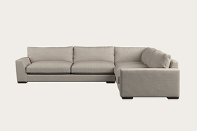 Guddu Grand Right Hand Corner Sofa - Brera Linen Natural-MAKE TO ORDER-Nkuku