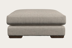 Guddu Large Footstool - Brera Linen Natural
