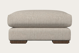 Guddu Large Footstool - Brera Linen Natural