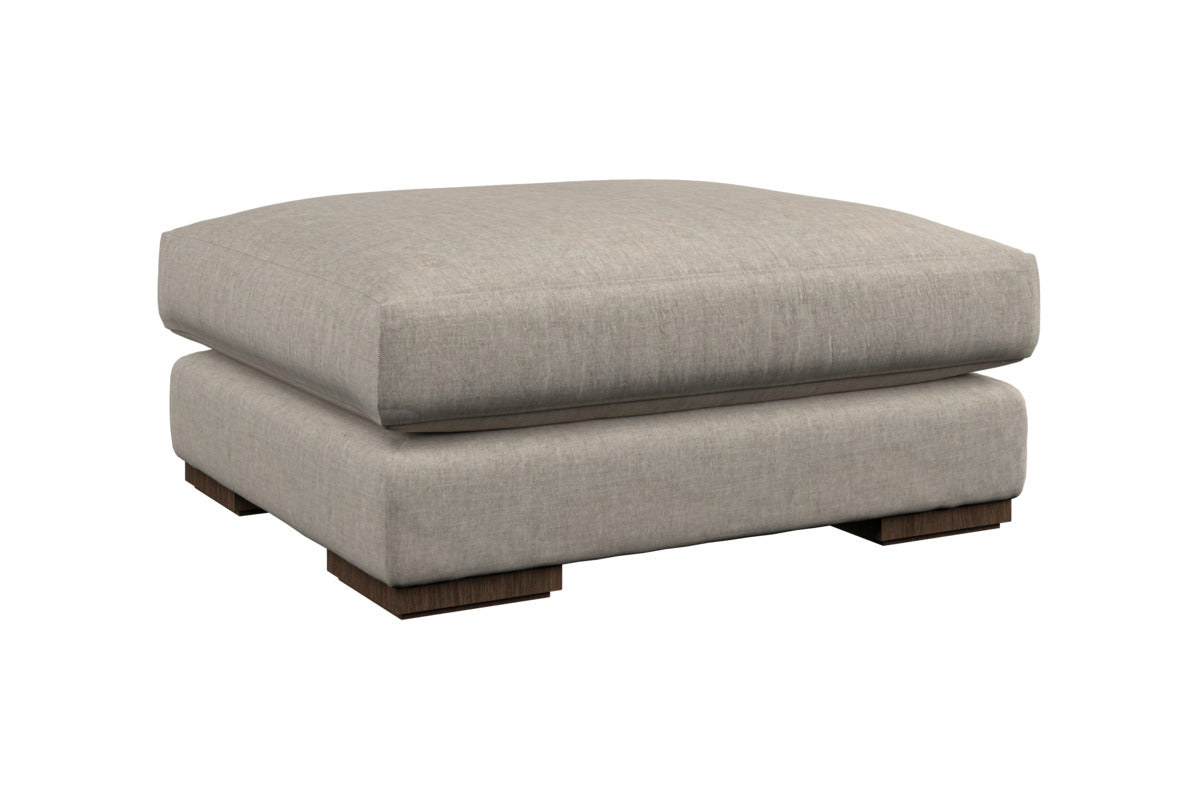 Guddu Large Footstool - Brera Linen Natural