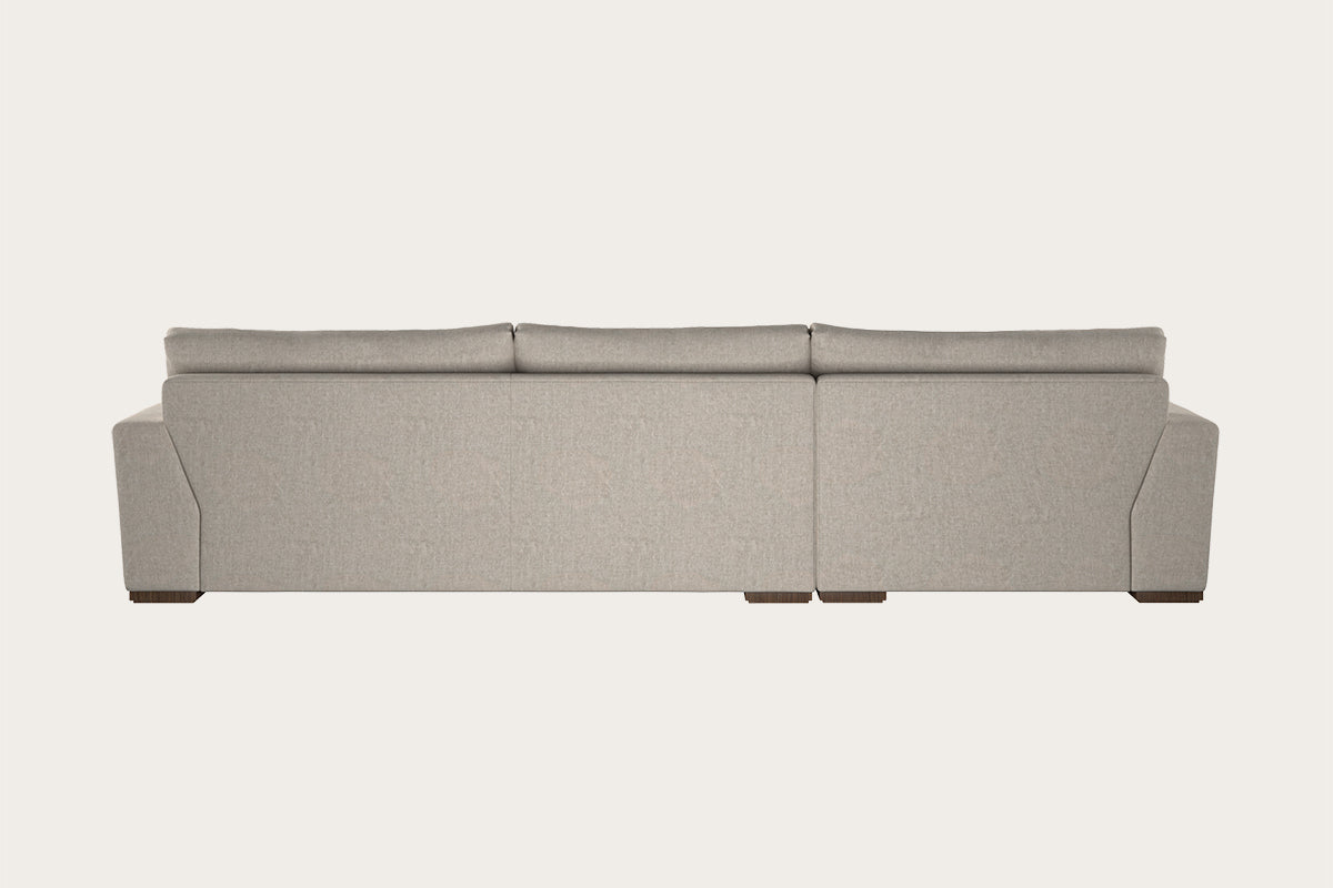 Guddu Large Left Hand Chaise Sofa - Brera Linen Natural