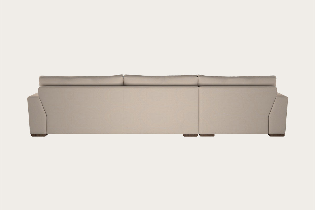 Guddu Grand Left Hand Chaise Sofa - Recycled Cotton Natural