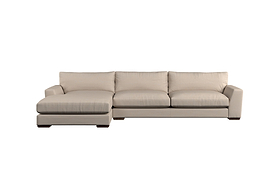 Guddu Large Left Hand Corner Sofa - Brera Linen Granite
