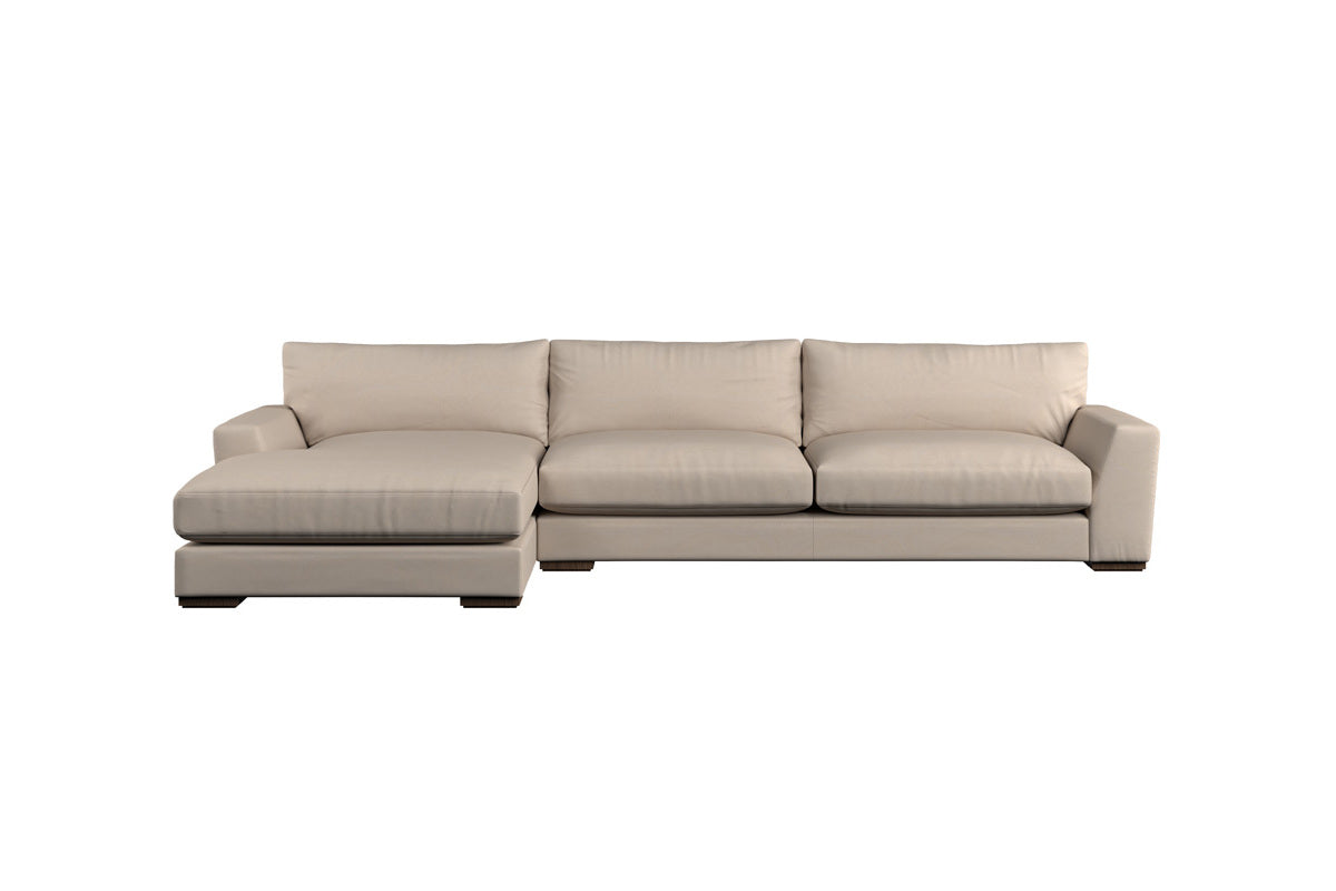 Guddu Large Left Hand Corner Sofa - Brera Linen Granite