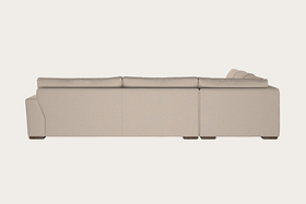 Guddu Grand Left Hand Corner Sofa - Recycled Cotton Natural-MAKE TO ORDER-Nkuku