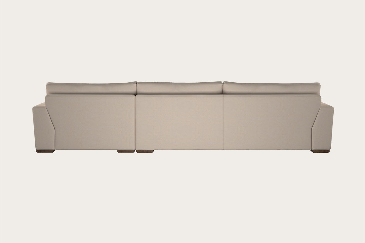 Guddu Grand Right Hand Chaise Sofa - Recycled Cotton Natural