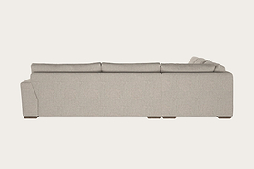 Guddu Grand Right Hand Chaise Sofa - Recycled Cotton Seaspray