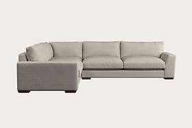 Guddu Grand Right Hand Chaise Sofa - Recycled Cotton Seaspray