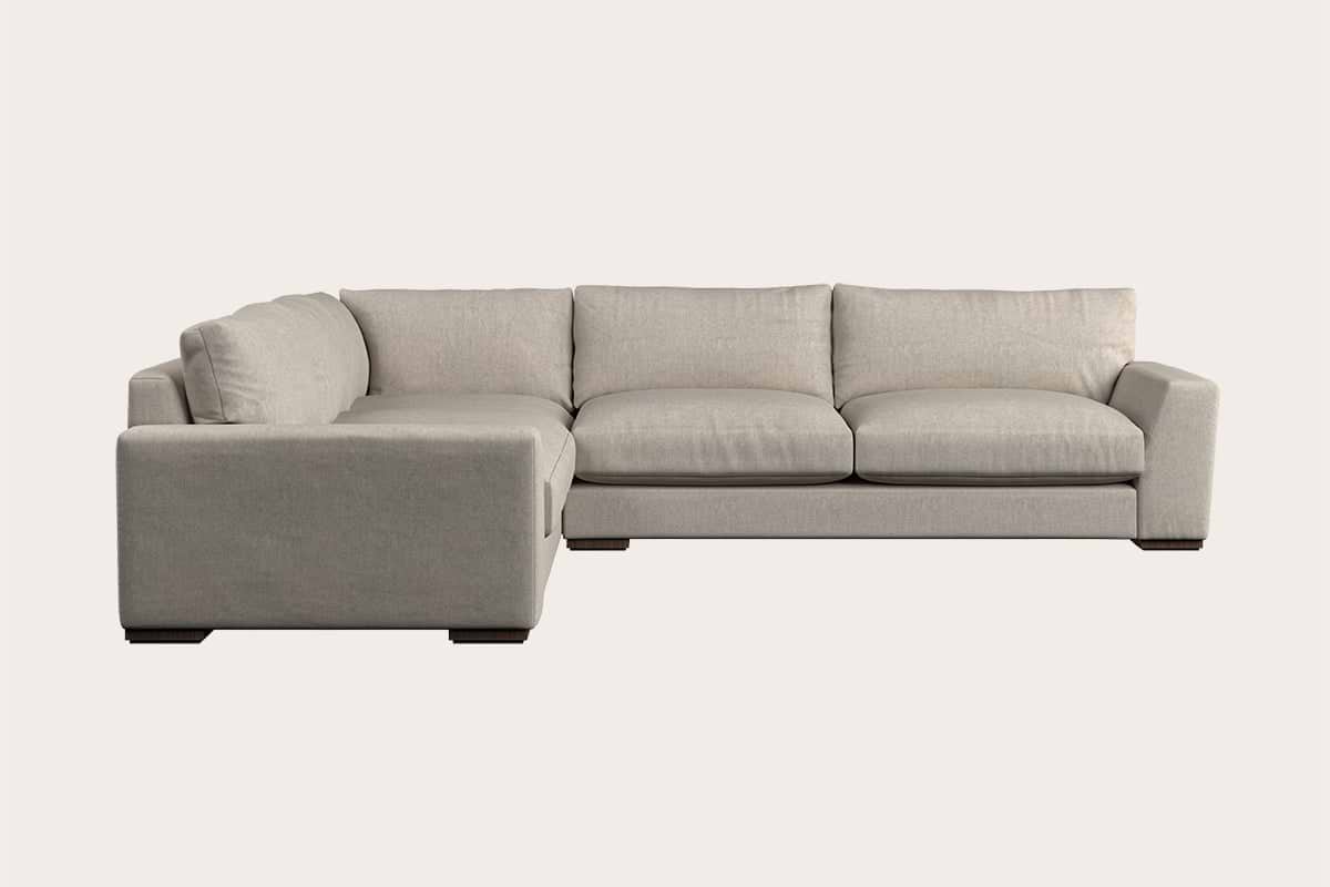 Guddu Large Left Hand Corner Sofa - Brera Linen Natural-MAKE TO ORDER-Nkuku