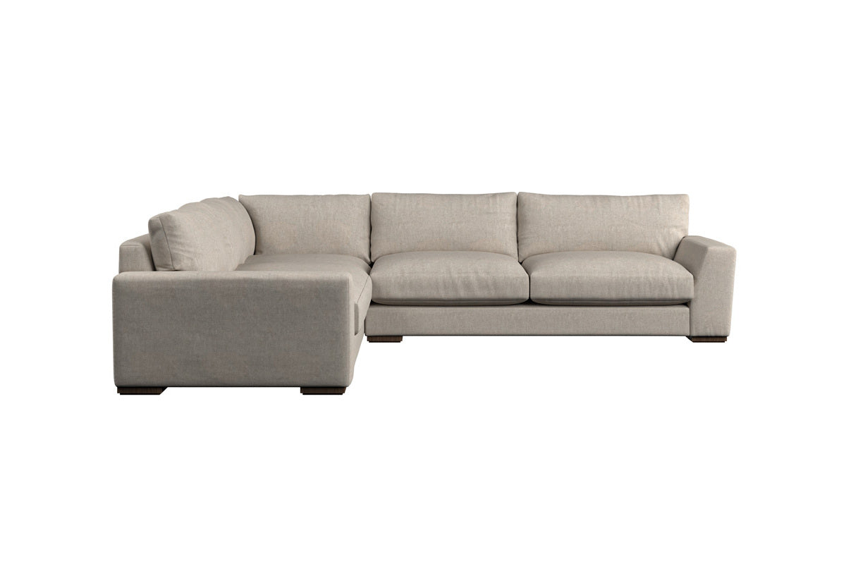 Guddu Grand Right Hand Chaise Sofa - Recycled Cotton Seaspray