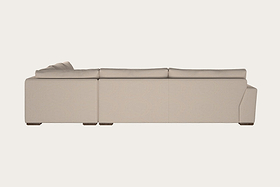 Guddu Grand Right Hand Corner Sofa - Recycled Cotton Natural-MAKE TO ORDER-Nkuku