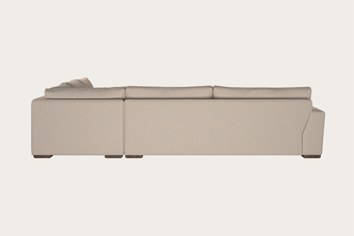 Guddu Grand Right Hand Corner Sofa - Recycled Cotton Natural
