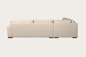 Guddu Grand Right Hand Corner Sofa - Recycled Cotton Natural-MAKE TO ORDER-Nkuku
