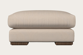 Guddu Large Footstool - Recycled Cotton Natural-MAKE TO ORDER-Nkuku