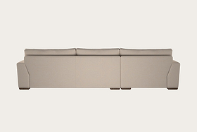 Guddu Large Left Hand Chaise Sofa - Recycled Cotton Natural