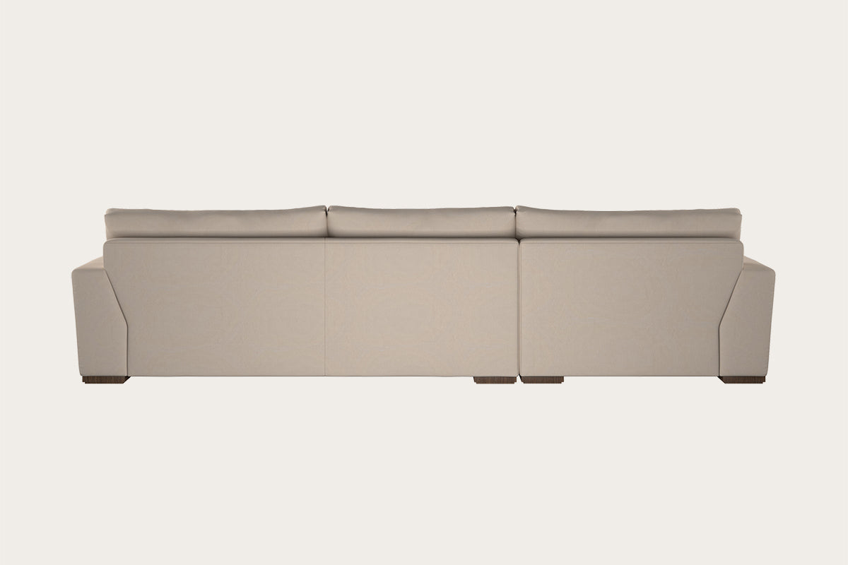 Guddu Large Left Hand Chaise Sofa - Recycled Cotton Natural
