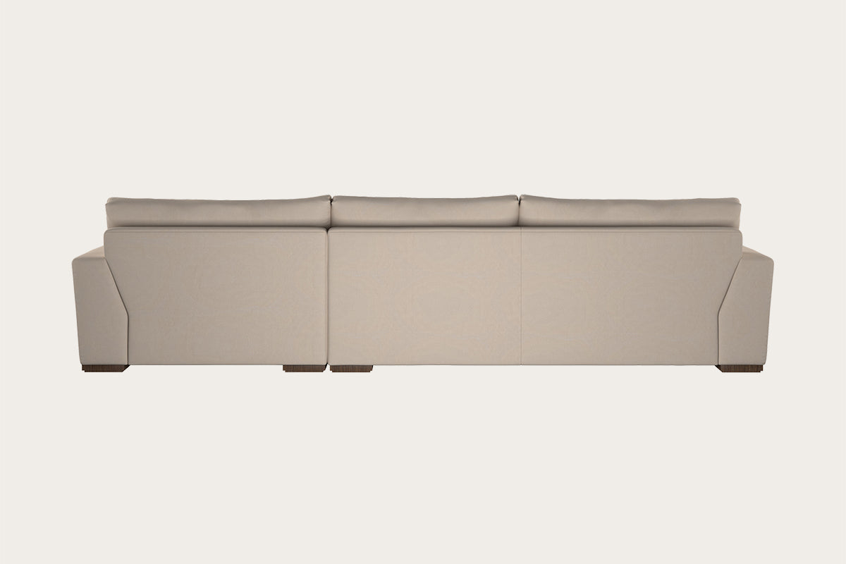Guddu Large Right Hand Chaise Sofa - Recycled Cotton Natural