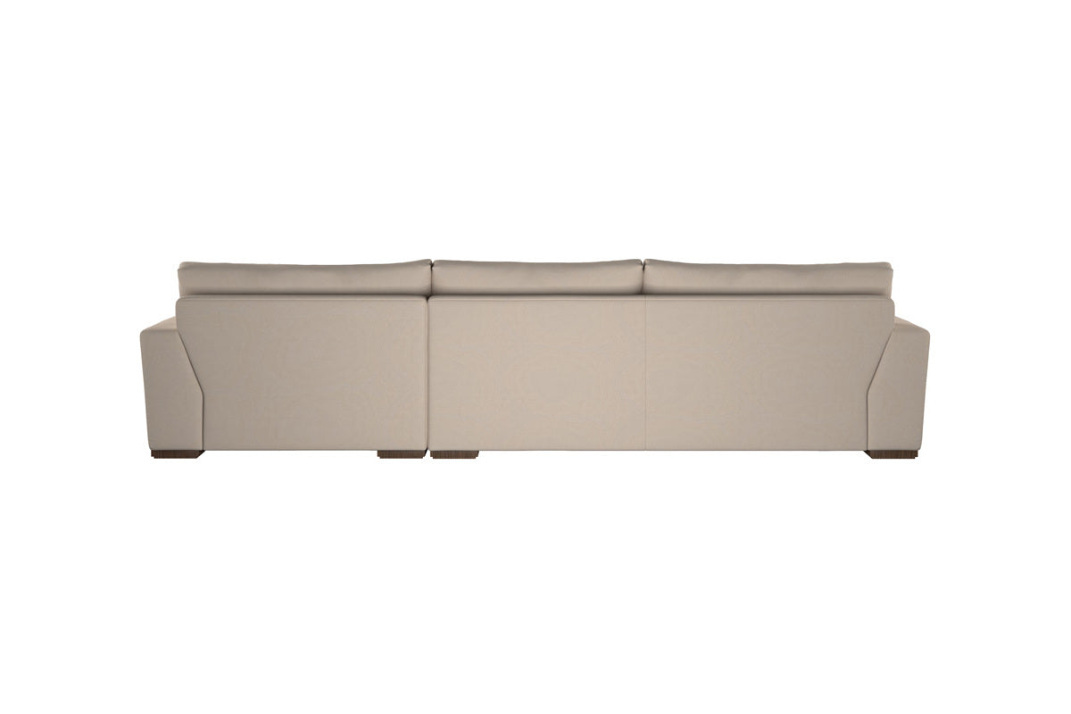 Guddu Large Right Hand Chaise Sofa - Brera Linen Chestnut-MAKE TO ORDER-Nkuku