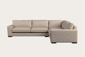Guddu Large Right Hand Corner Sofa - Recycled Cotton Natural