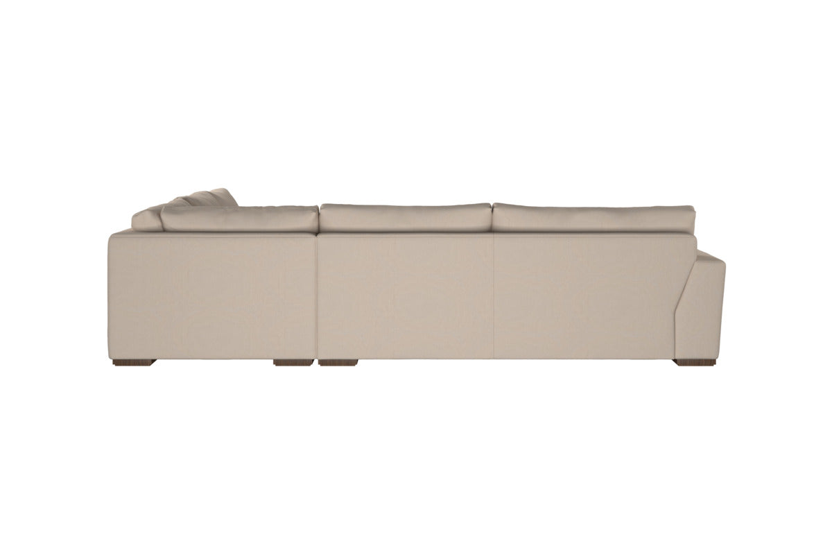 Guddu Large Right Hand Chaise Sofa - Brera Linen Espresso-MAKE TO ORDER-Nkuku