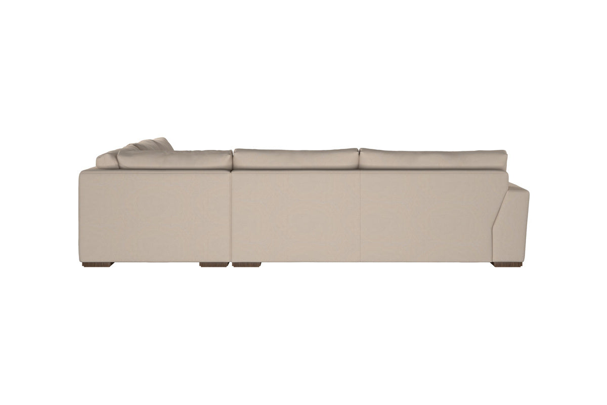 Guddu Large Right Hand Chaise Sofa - Brera Linen Espresso-MAKE TO ORDER-Nkuku