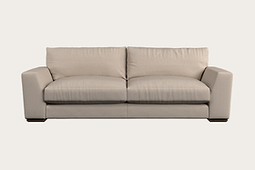 Guddu Large Right Hand Chaise Sofa - Brera Linen Granite-MAKE TO ORDER-Nkuku