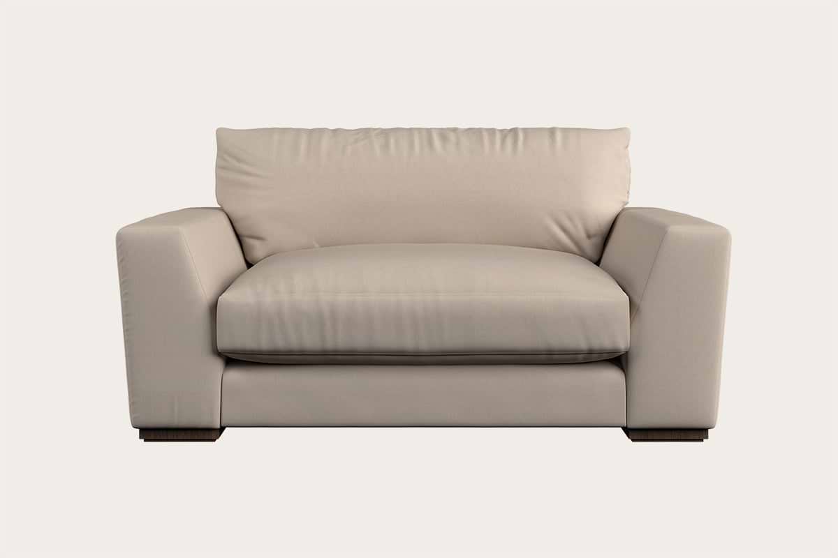 Guddu Love Seat - Recycled Cotton Natural-MAKE TO ORDER-Nkuku