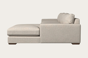Guddu Large Right Hand Chaise Sofa - Brera Linen Natural