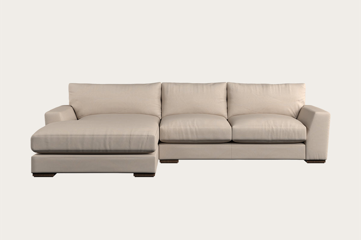 Guddu Large Right Hand Chaise Sofa - Brera Linen Natural