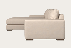 Guddu Large Right Hand Chaise Sofa - Brera Linen Natural