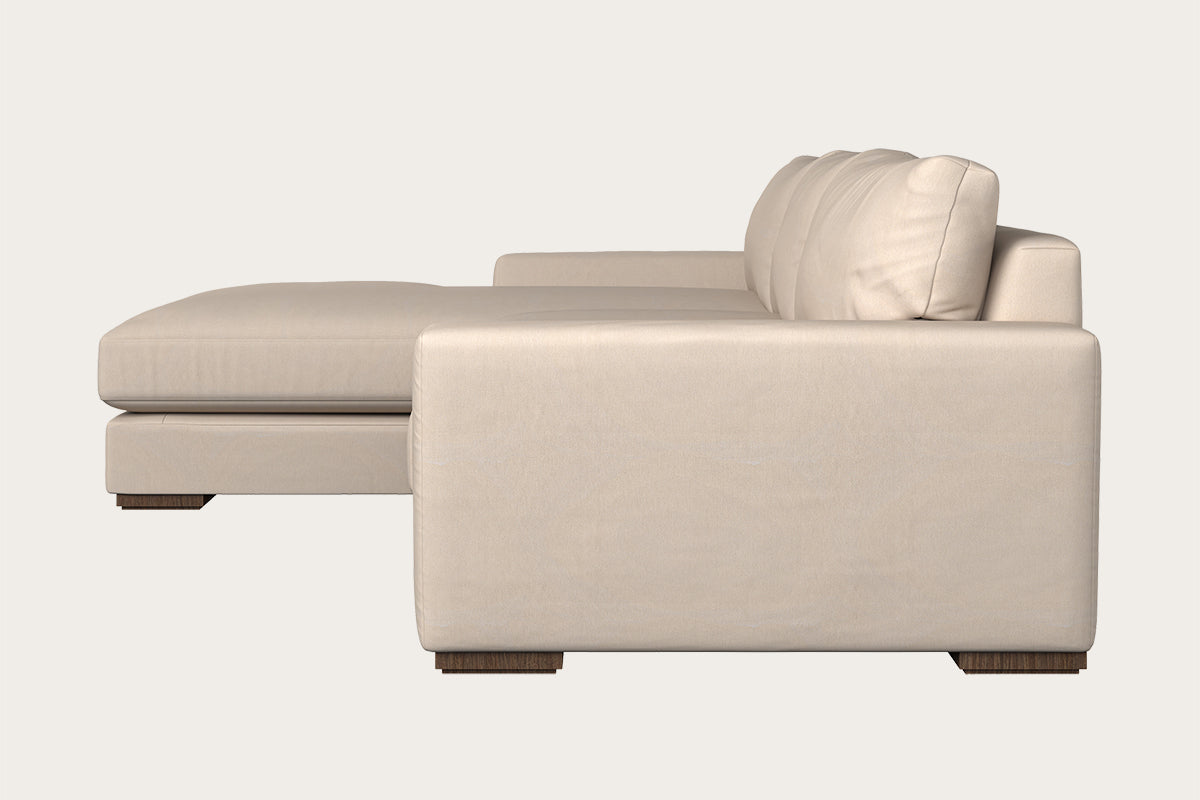 Guddu Large Right Hand Chaise Sofa - Brera Linen Natural