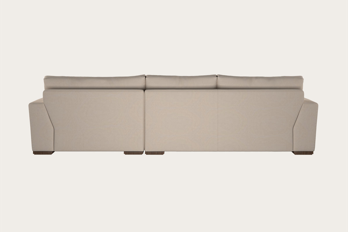 Guddu Medium Right Hand Chaise Sofa - Recycled Cotton Natural