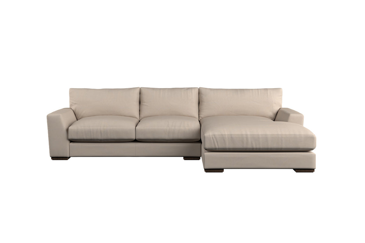 Guddu Large Right Hand Chaise Sofa - Brera Linen Pebble-MAKE TO ORDER-Nkuku