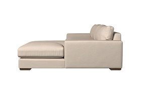 Guddu Large Right Hand Chaise Sofa - Brera Linen Pebble-MAKE TO ORDER-Nkuku