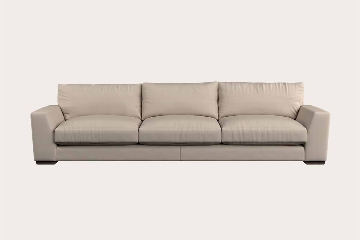 Guddu Super Grand Sofa - Recycled Cotton Natural-MAKE TO ORDER-Nkuku