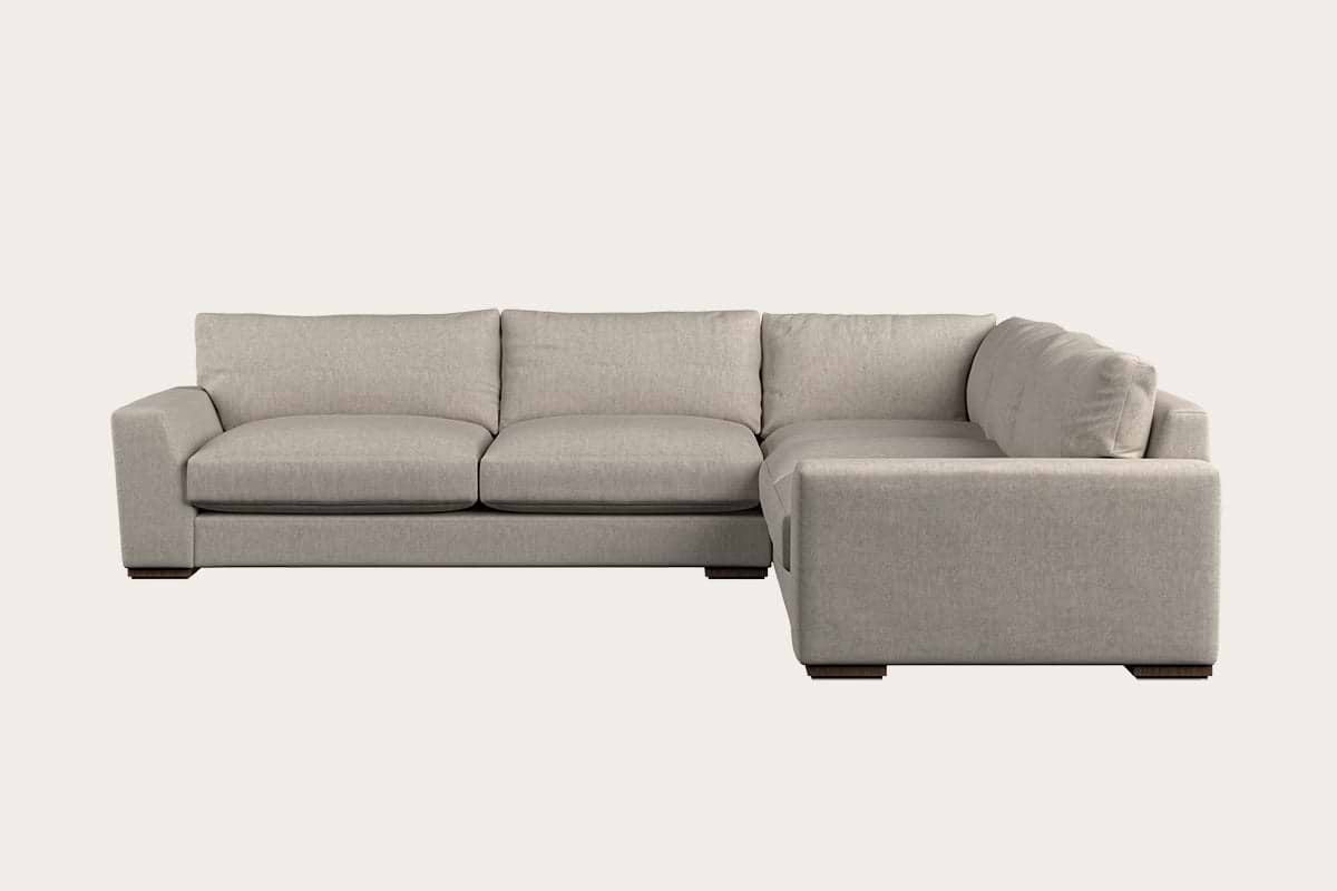 Guddu Large Right Hand Corner Sofa - Brera Linen Natural-MAKE TO ORDER-Nkuku