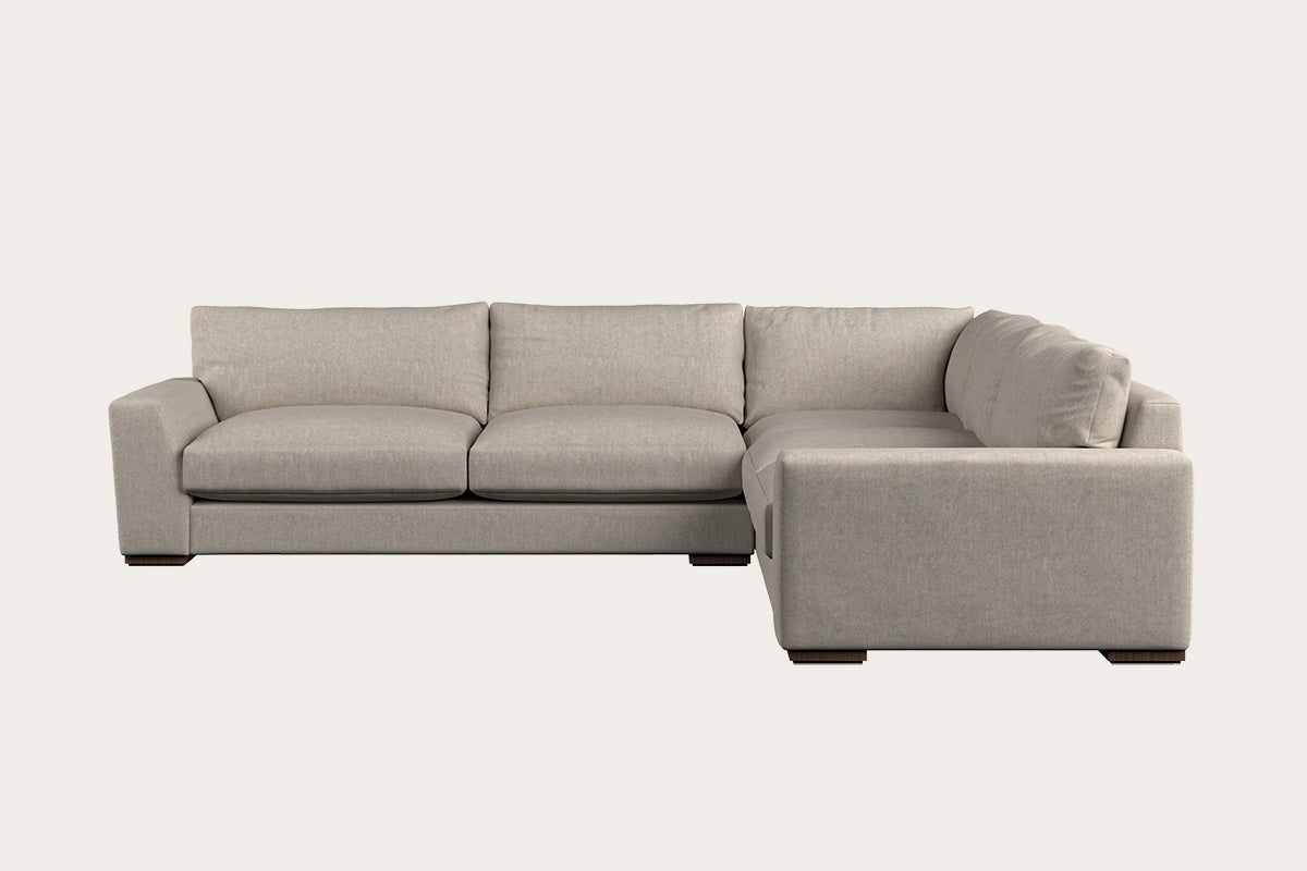 Guddu Large Right Hand Corner Sofa - Brera Linen Natural