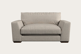 Guddu Love Seat - Brera Linen Natural-MAKE TO ORDER-Nkuku