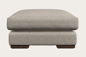 Guddu Medium Footstool - Brera Linen Natural