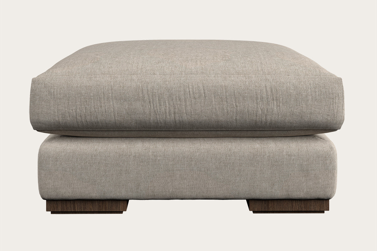 Guddu Medium Footstool - Brera Linen Natural
