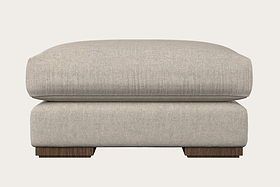 Guddu Medium Footstool - Brera Linen Natural