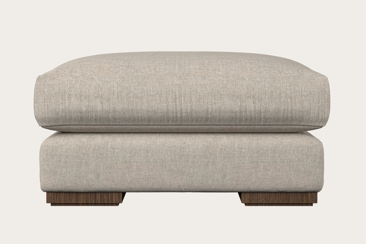 Guddu Medium Footstool - Brera Linen Natural