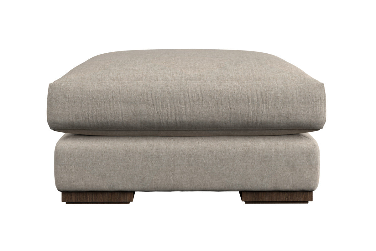 Guddu Medium Footstool - Brera Linen Natural