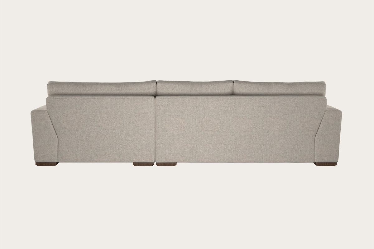 Guddu Medium Right Hand Chaise Sofa - Brera Linen Natural