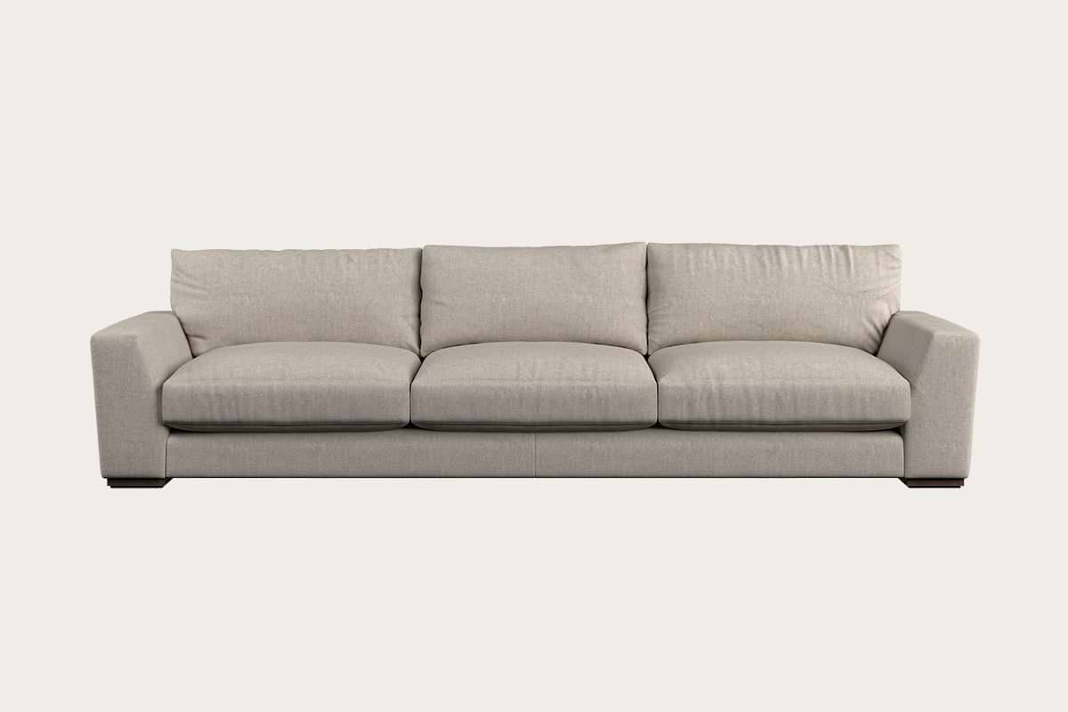 Guddu Super Grand Sofa - Brera Linen Natural-MAKE TO ORDER-Nkuku