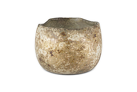 Gola Recycled Glass Tealight Holder - Antique Smoke