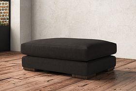 Guddu Grand Footstool - Brera Linen Espresso