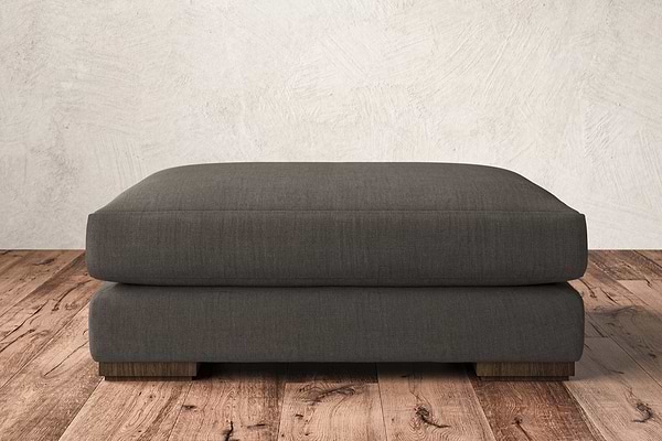 Guddu Grand Footstool - Brera Linen Granite