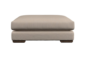 Guddu Grand Footstool - Brera Linen Pebble