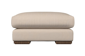 Guddu Grand Footstool - Brera Linen Smoke